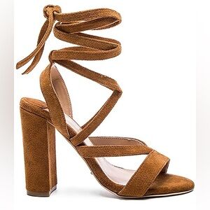 Revolve Tony Bianco Kappa Heel‎ in Tan Velvet Suede Size 6.5